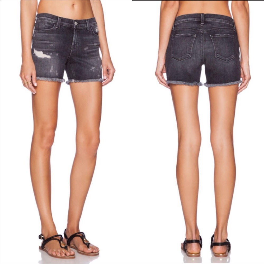 J Brand Mia Vegabond Distressed Denim Shorts